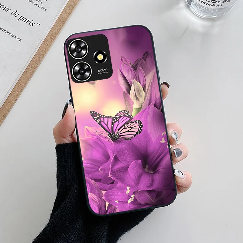 Floral Painted Silicone Case – Stylish TPU Cover
