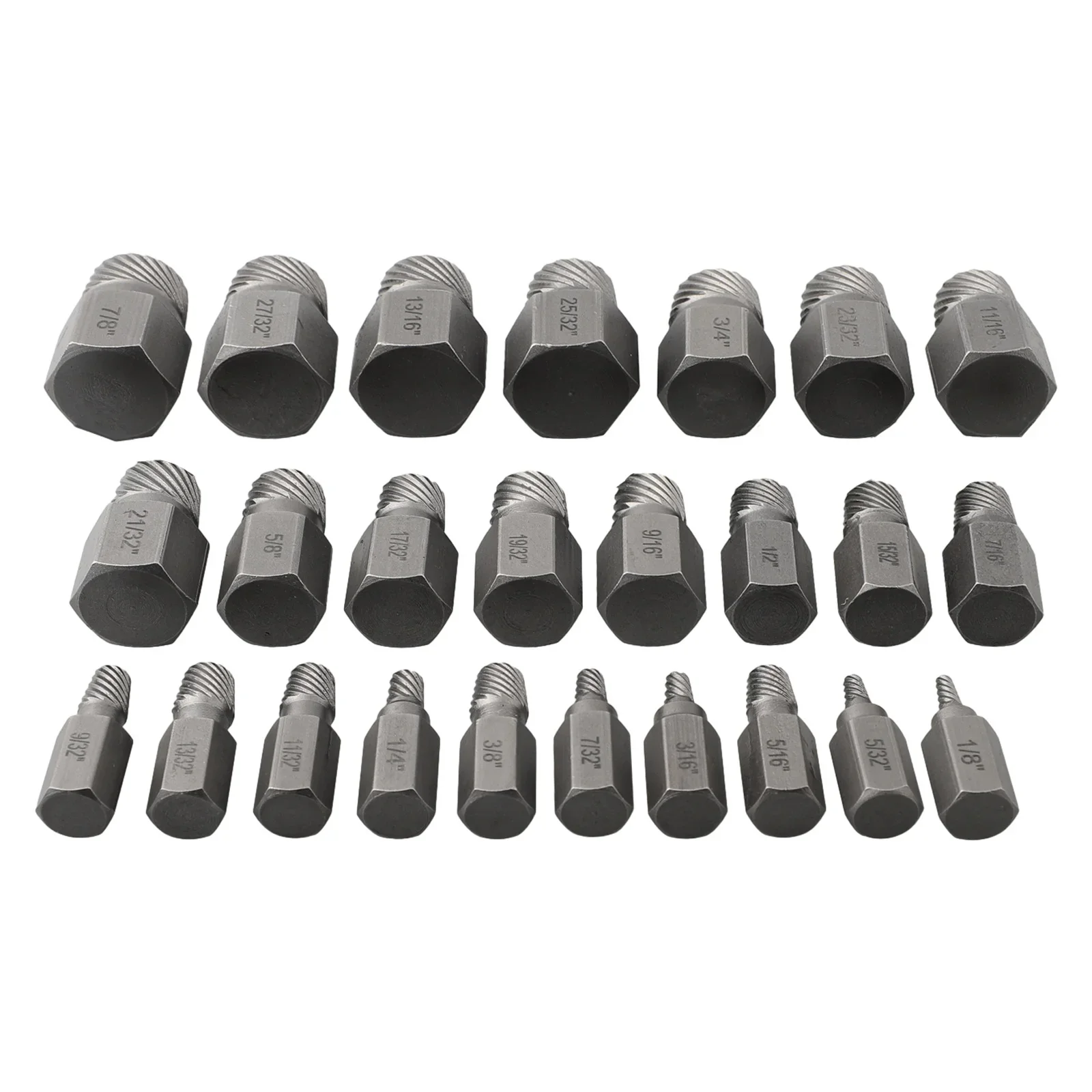

25 Pcs Damaged Screw Extractor Kit Chrome Molybdenum Steel Hex Bolt Stud Extractor For Removing Repairment Tools Set