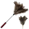 100CM Ostrich Duster Brush Extendable Feather Duster with Long Handle Fluffy Feather Duster for Cleaning Ceiling Fan Furniture