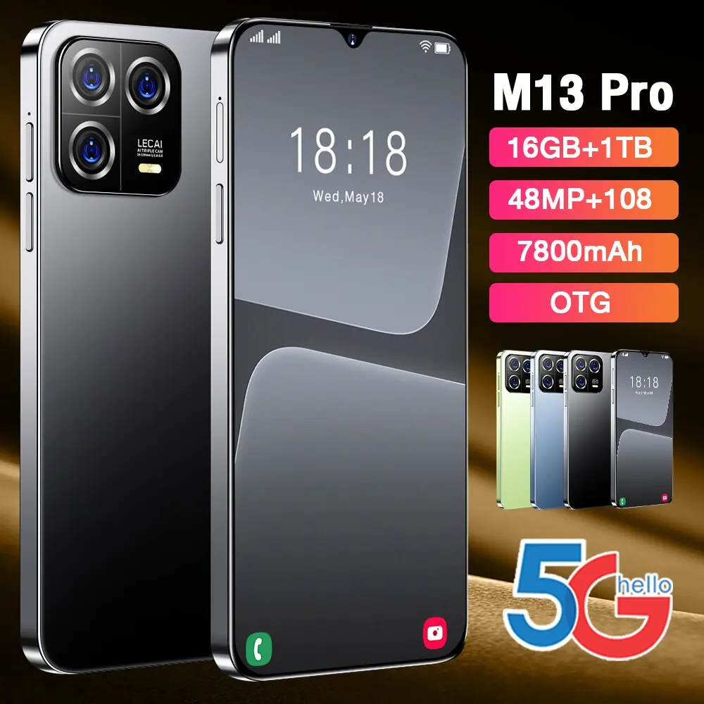 Brand-New-M13-Pro-Smartphone-Android-7-3-Inch-HD-Full-Screen-16GB-1TB ...