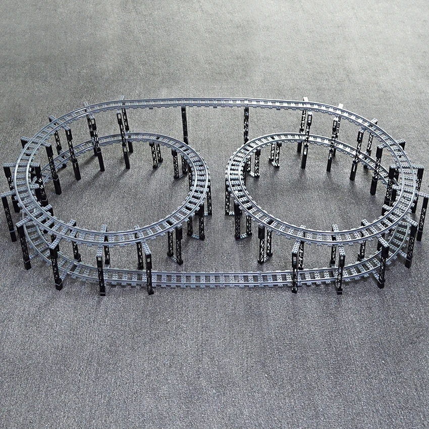 Circuit Train Enfant 57 Pièces Rails Construction Ville Aupawdy - Circuit Train Jouet, Extension Blocs Extension Blocs Ville