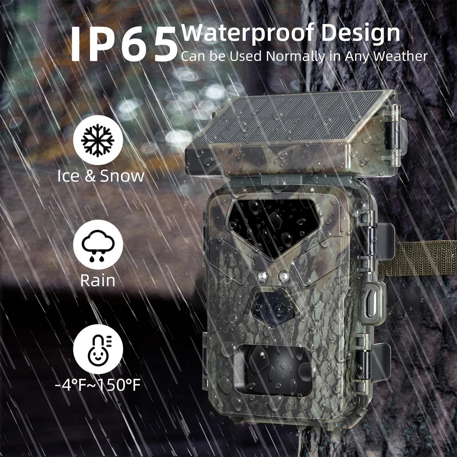 Hunting Trail Camera Solar Hunting Trail Camera Mini700 24MP/1080P HD Infrared Night Vision Wildlife Observation Cam Charging Surveillance Traps Phot
