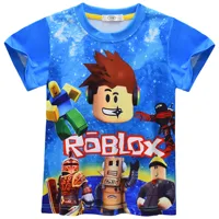 Nouvel ensemble à manches courtes pour garçons, ensemble deux pièces pour la maison, dessin animé ROBLOX, jeu Roblox 3