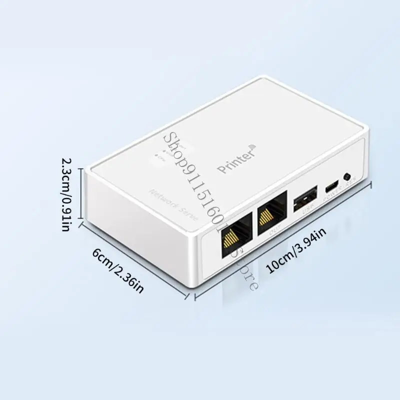 USB Wireless Print Server 10/100Mbps Convert USB Printer Wireless WiFi Ethernet Networking Printer Sharing Device 45BA