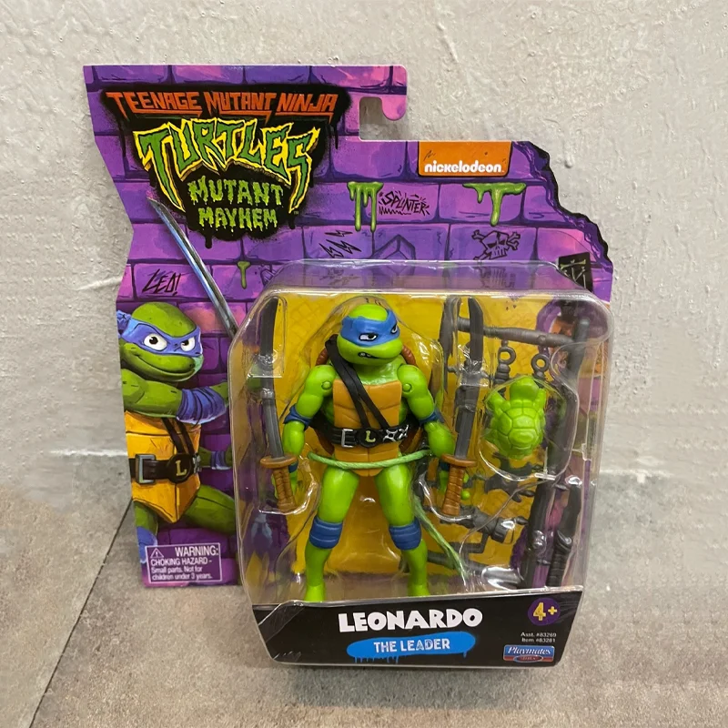TMNT Ninja Turtles Playmates Mutant Mayhem Anime Figure Michelangelo Raphael Donatello Leonardo Action Figure Toy Kids Gift