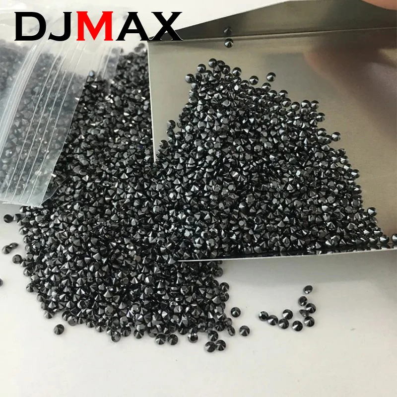 Black Moissanite 0.7-5mm 1CT Small Size Loose Stones Black Lab Grown Moissanite Diamond For DIY Jewelry & Watch Making