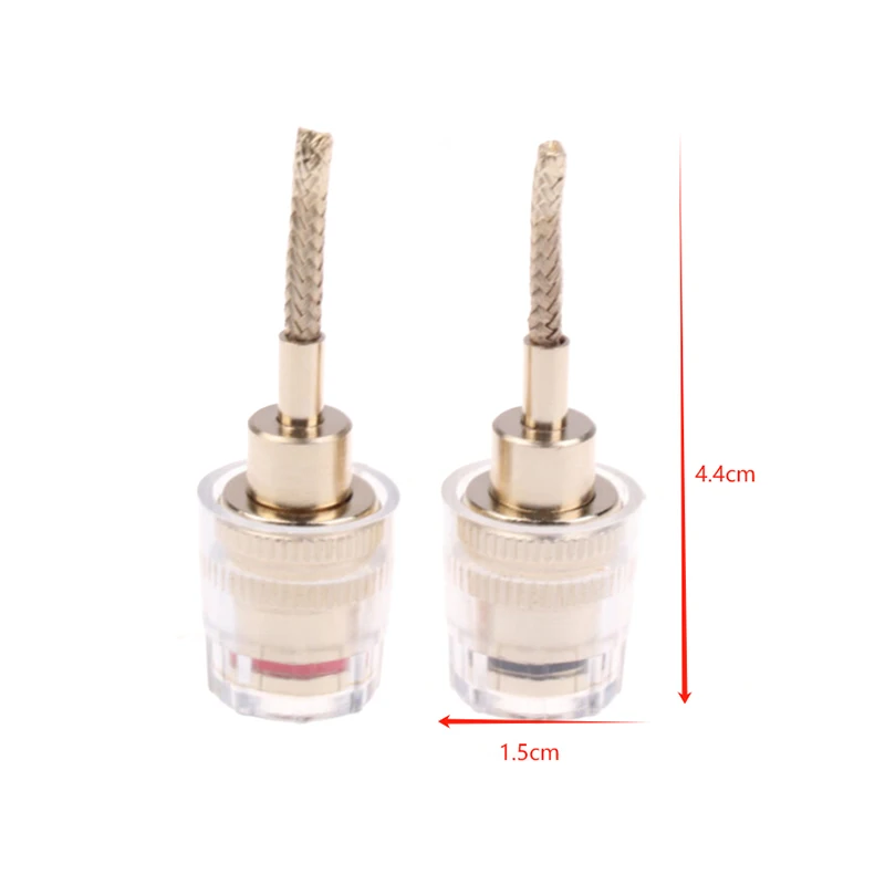 핫 새로운 판매 2/4Pcs 4MM 바나나 암-2MM 핀 커넥터 HIFI 케이블 어댑터 플러그 땋은 구리 와이어 소켓