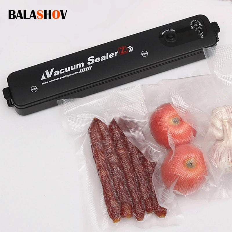 Household Food Vacuum Sealer Food Packaging Machine Film Sealer EU Plug Vacuum Packer With 10pcs Food Vacuum Bags Kichen Tool 1