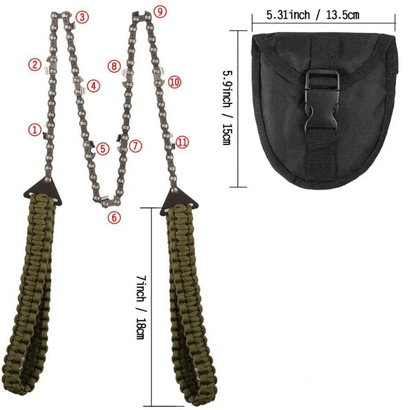 Pocket Chainsaw with Paracord Handle 3