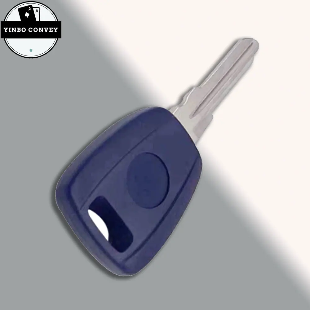 YINBO For Fiat Key Shell Blue Blank Shell For Fiat 500 Ducato Transponder Key Uncut SIP22/GT15R Blade