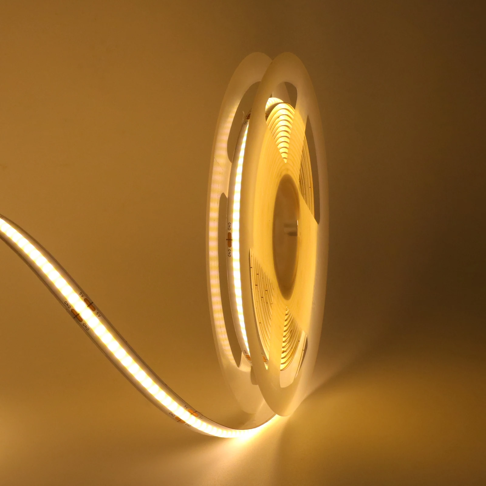ตัวเลือกสินค้า COB LED Strip ยืดหยุ่น สีธรรมชาติ สำหรับตกแต่งห้องนอน TV Backlight