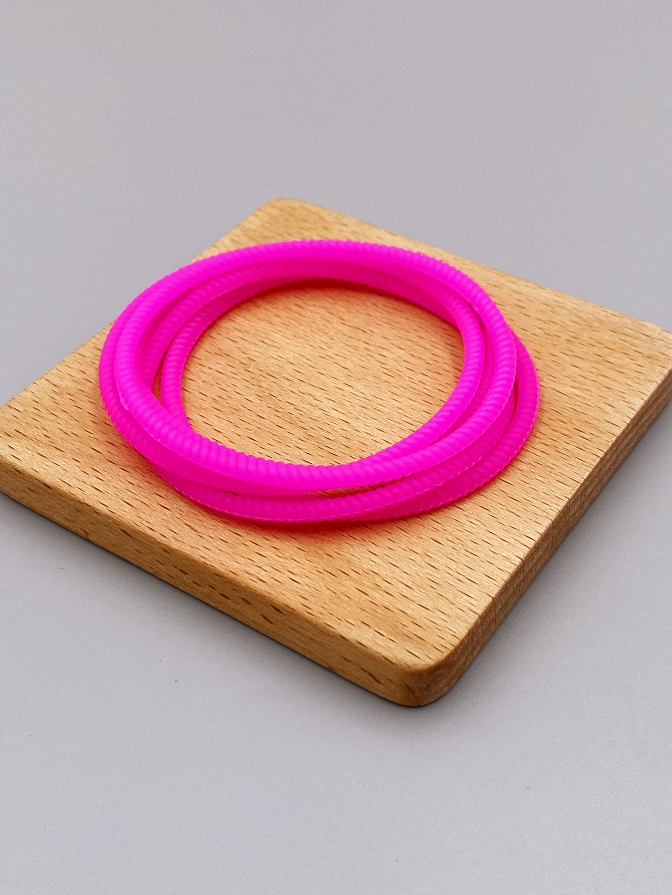 Set 5 Braccialetti In Silicone A Forma Di Croce Colorati Impilabili Donna - Nero, M 19,5 Cm - 2