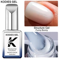 KODIES GEL Structure Gel Funny Bunny Rubber Base Gel Nail Polish 15ML Semi Permanent UV Soak Off Milky White Gellak for Manicure 1