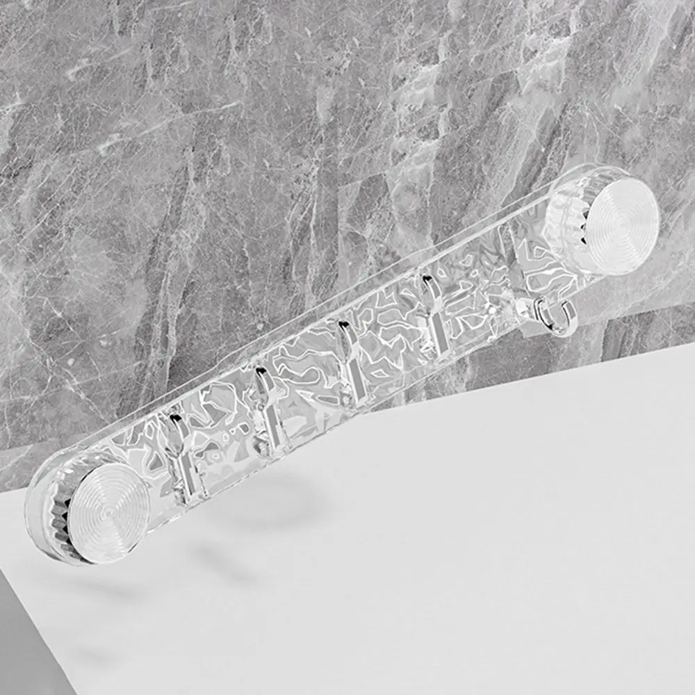 5 Hooks Rotating Suction Cup Hooks Punch-Free Strong Load-Bearing Bathroom Towel Rack Wall Mounted Corrugated Row Hook 4
