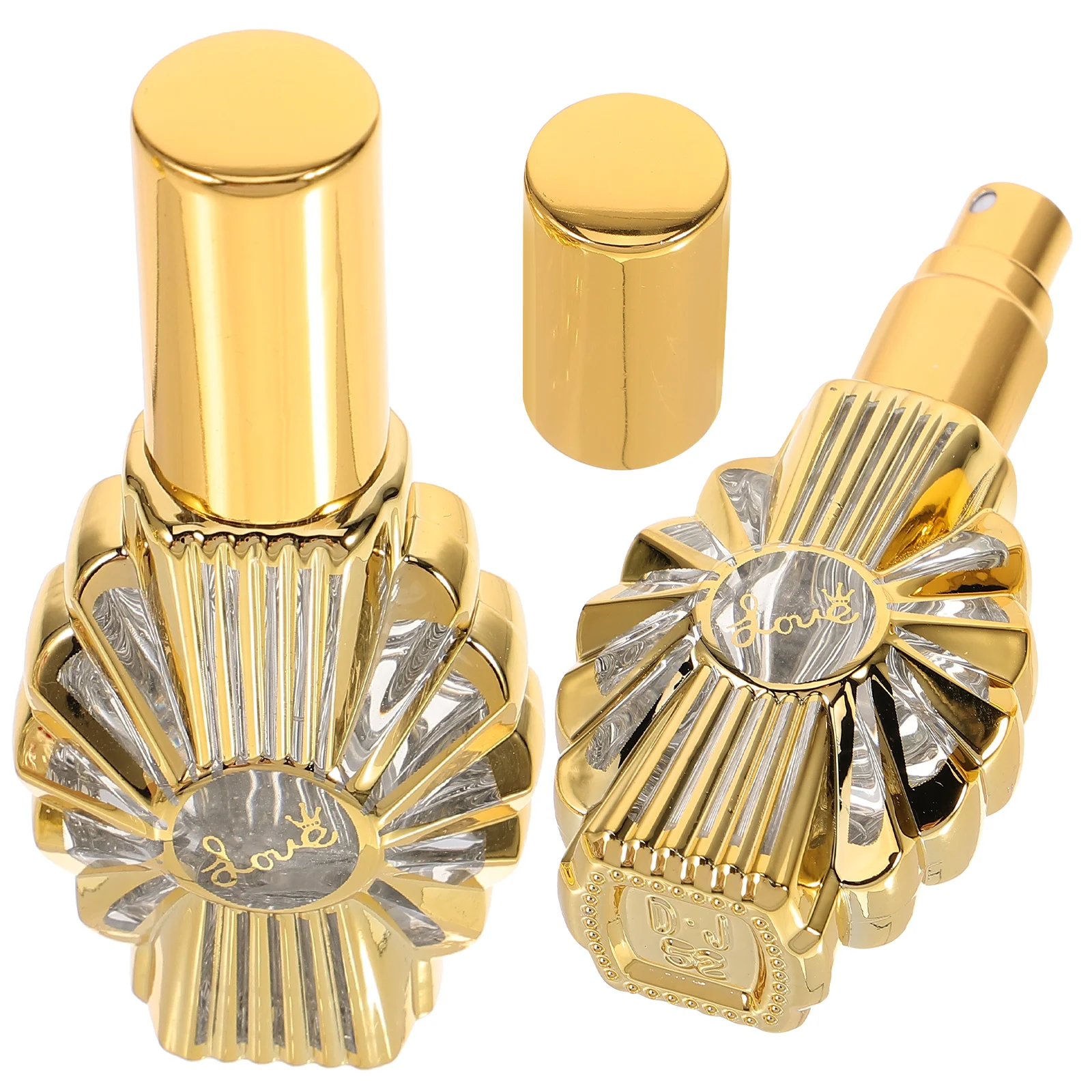 

2 Pcs Mini Perfume Bottle Small Glass Travel Holder Refillable Dispenser Pocket Storage