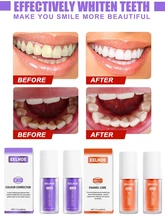 

30ml V34 Colour Corrector Toothpaste Stain Removal Teeth Whitening Toothpaste Cream Remove Teeth Stains Portable Whitening Gel
