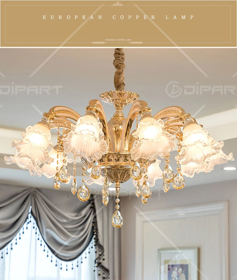 Gold crystal chandelier modern lighting for living room dinning room Chandelier lights Crystal k9 chandeliers Crystal Lights globe chandelier