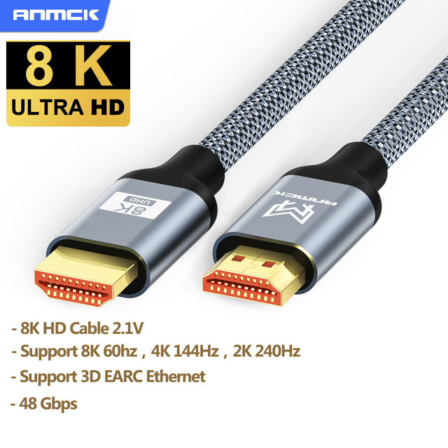 High Speed 4K HDMI-compatible Cable Gold Plated Plug Video Cord For HDMI-A Splitter Adapter HDTV Laptops Projector PS3/4/5