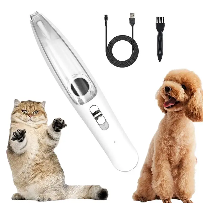

Dog Hair Trimmer with Vacuum Quite Dog Trimmer USB Rechargeable Quite Dog Trimmer with LED Light Dog Shaver Grooming Pet Supply