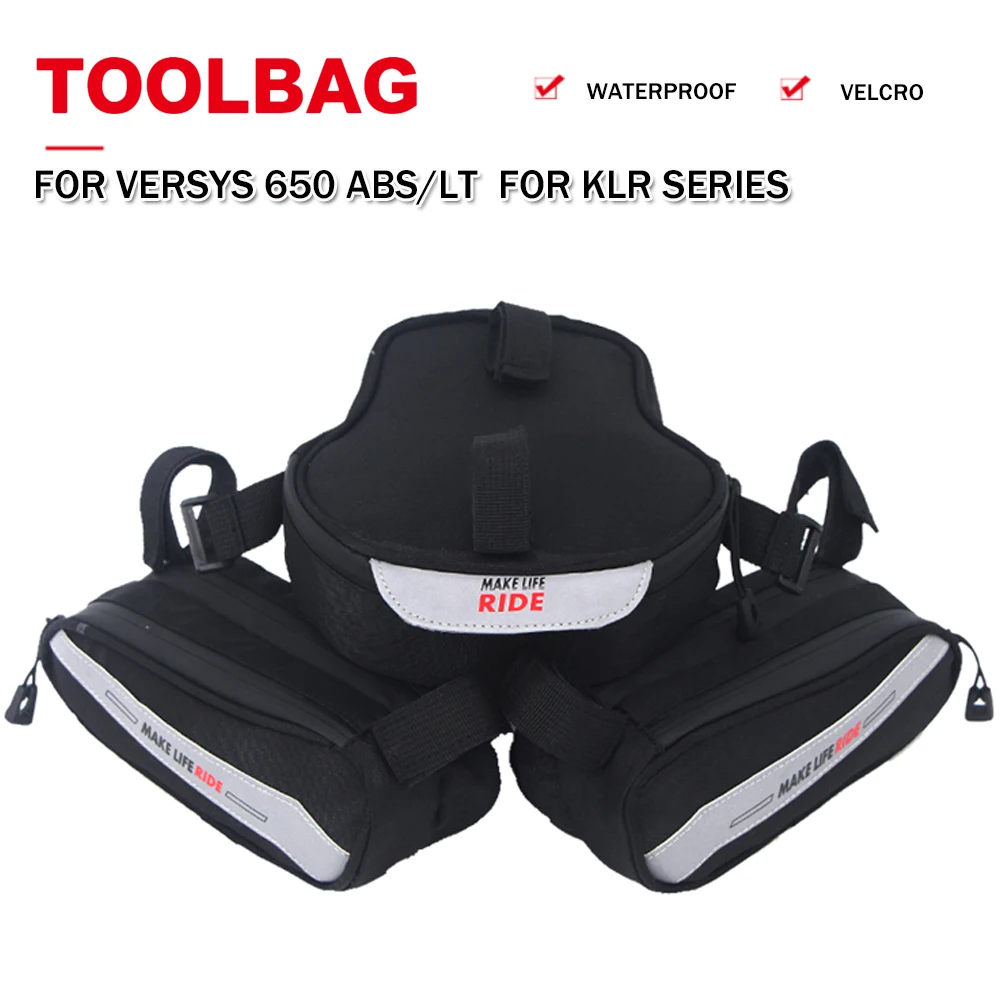 MotorcycleWaterproofTailbagSideToolBagsSaddlebagsForKawasakiForVersys650ABSLT300