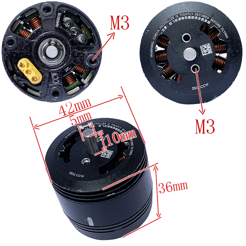 4236 브러시리스 모터 KV460, 인스파이어 2 드론 미니 멀티콥터, RC 비행기 헬리콥터, RC 모델용 브러시리스 모터, 3512