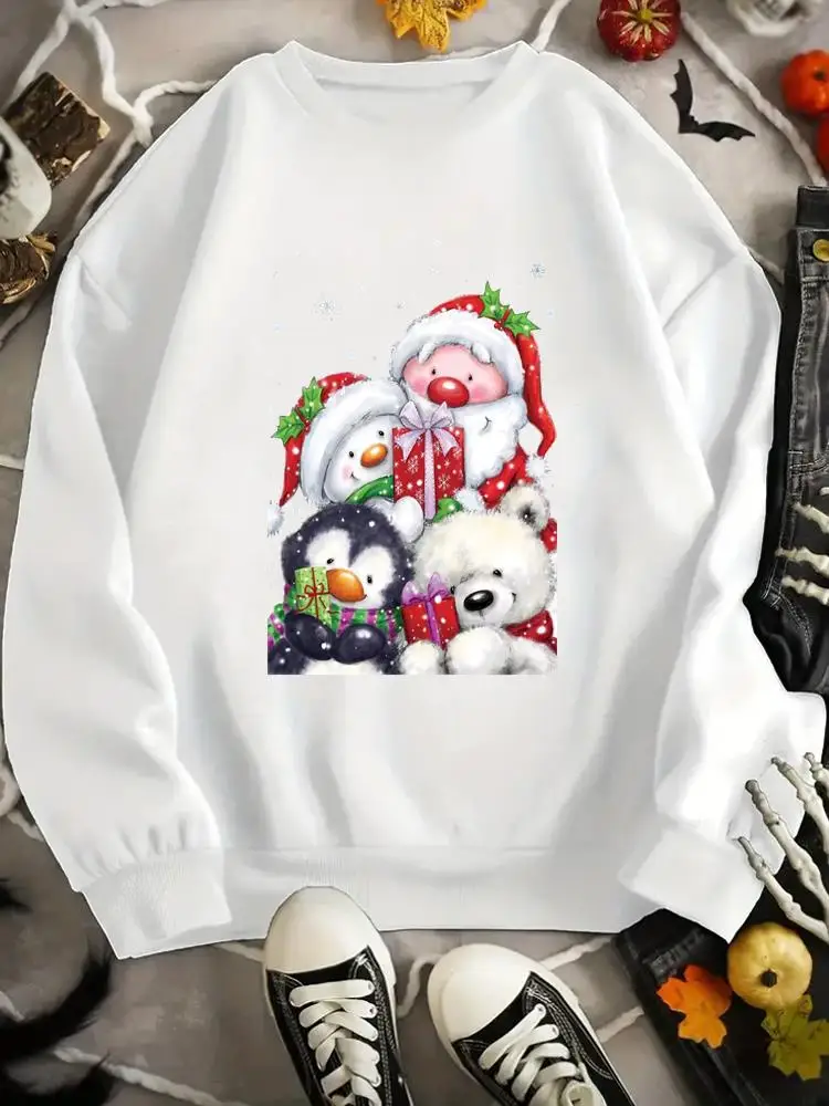 

Lovely Snowman Trend 90s Holiday Graphic Casual Sweatshirts Fashion New Year Christmas Pullovers Print Female Women Clothing