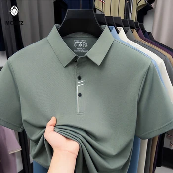Polo da Uomo a Maniche Corte, Stile Casual Business, Tessuto Leggero e Traspirante, Comodo per l'Uso Quotidiano