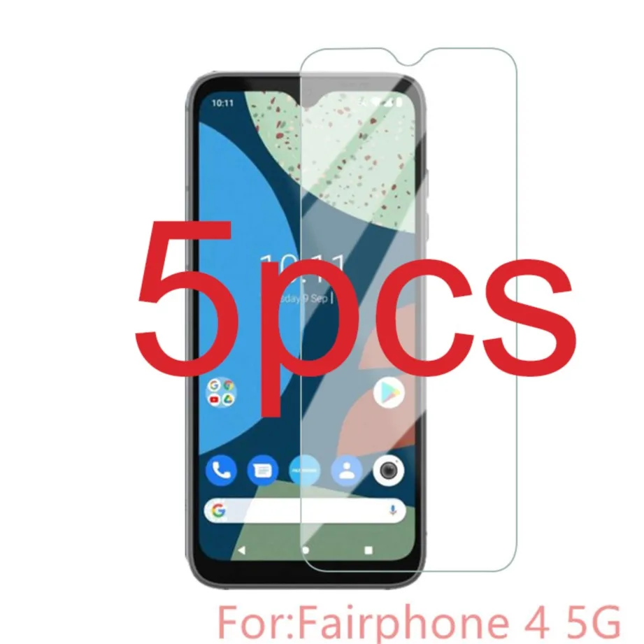5 Pz Per Fairphone 4 Vetro Temperato Protettivo Per Fairphone 4 6.3 Pollici Protezione Dello Schermo Copertura Del Telefono Pellicola Protettiva Scudo