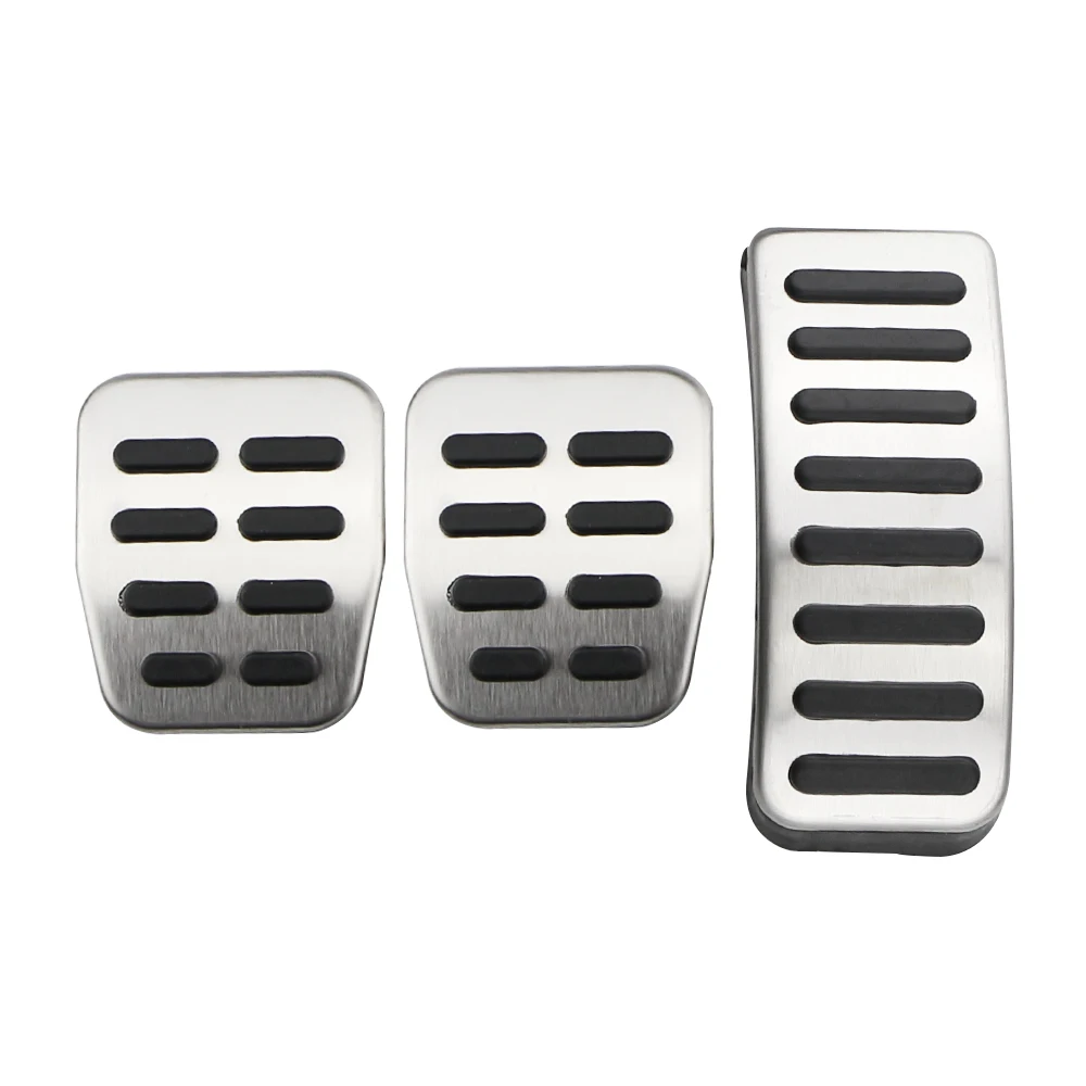 Car Accessories Car Pedals Pedal Cover Stainless Steel Pedal Cover Car Pedal Cover Volkswagen VW Polo 9N 6R Bora Golf MK4 IV Ibiza 6K 6L 6J Skoda Fabia Clutch Gas Brake Pedals Pads