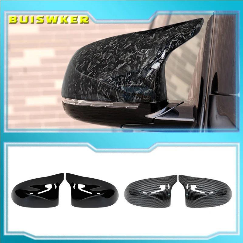

Для BMW F25 X3 F26 X4 F15 X5 F16 X6 2014 15-18 яркие черные колпачки из углеродного волокна автомобильный боковой Чехол для зеркала заднего вида отделка