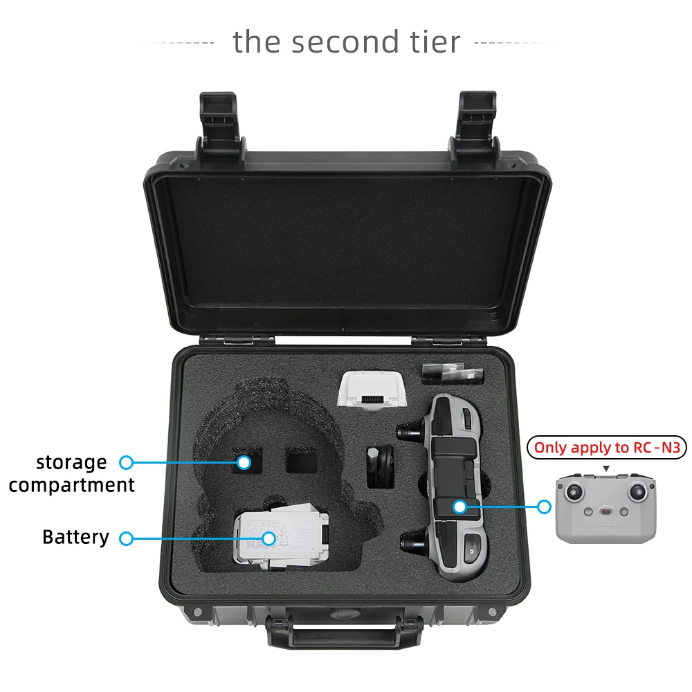 DJI Flip Fly More Combo DJI RC N3 Accessory Explosion-Proof Carrying Case Storage Bag Portable Waterproof Box Hard Shell for
