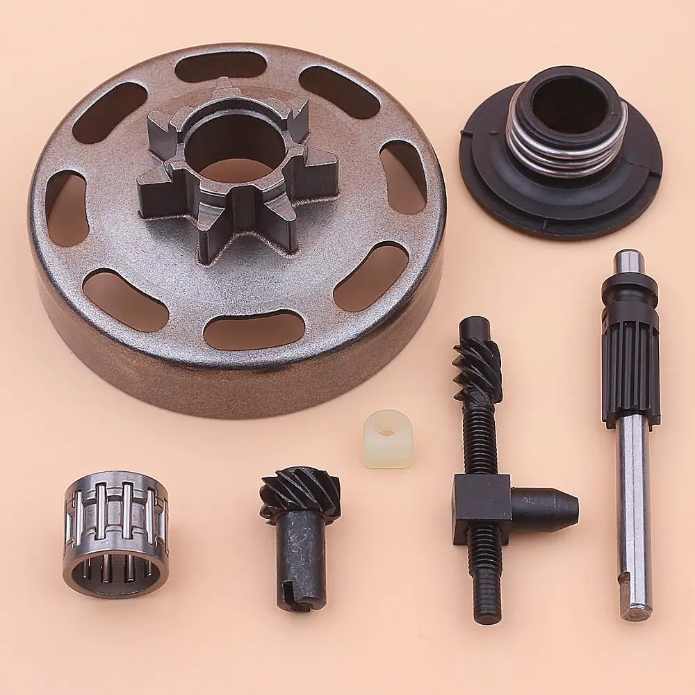 

.325" 7T Clutch Drum For Husqvarna 435 435E 440 440E Oil Pump Worm Gear Chain Adjuster Tension Bearing Chainsaw