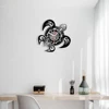 Sea Turtle Vinyl Record Wall Clock For Bedroom Sea Animal Coastal Home Decor Watch Beach Theme Handicraft Music Album Art Clock 4