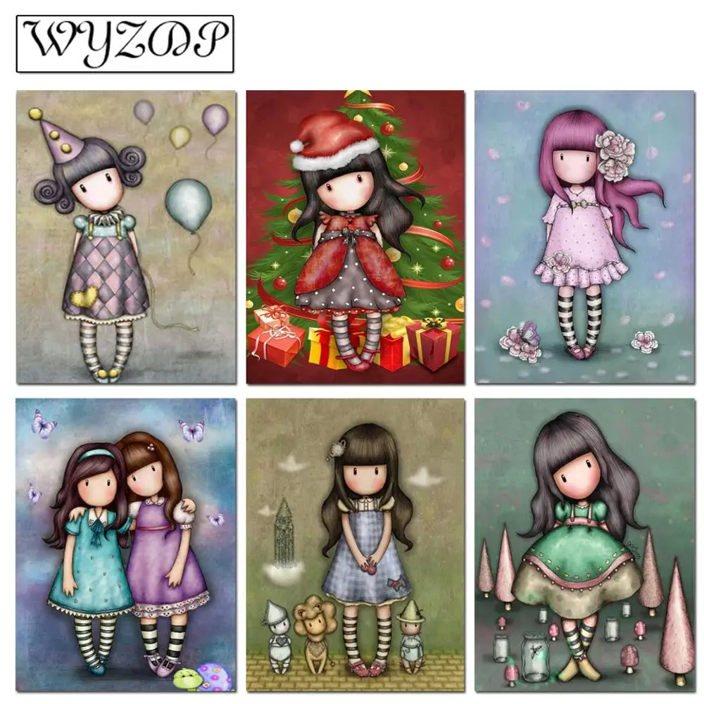 5D Diamant Malerei Cartoon Maldchen Bild Voll Platz/Runde Diamant Stickerei Kreuz Stich Geschenk Kit Hause Muslimate