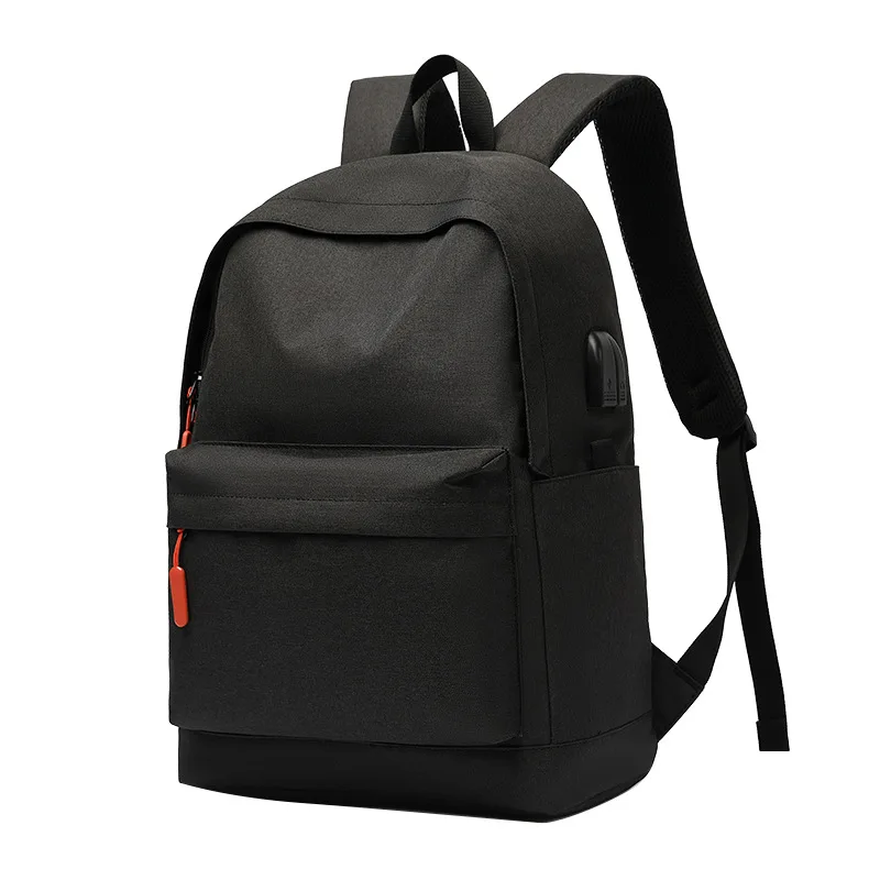 Casual Backpack Men's New Fashion Large Capacity Student School Bag Neutral Solid Color Oxford Men's and Women's Backpack