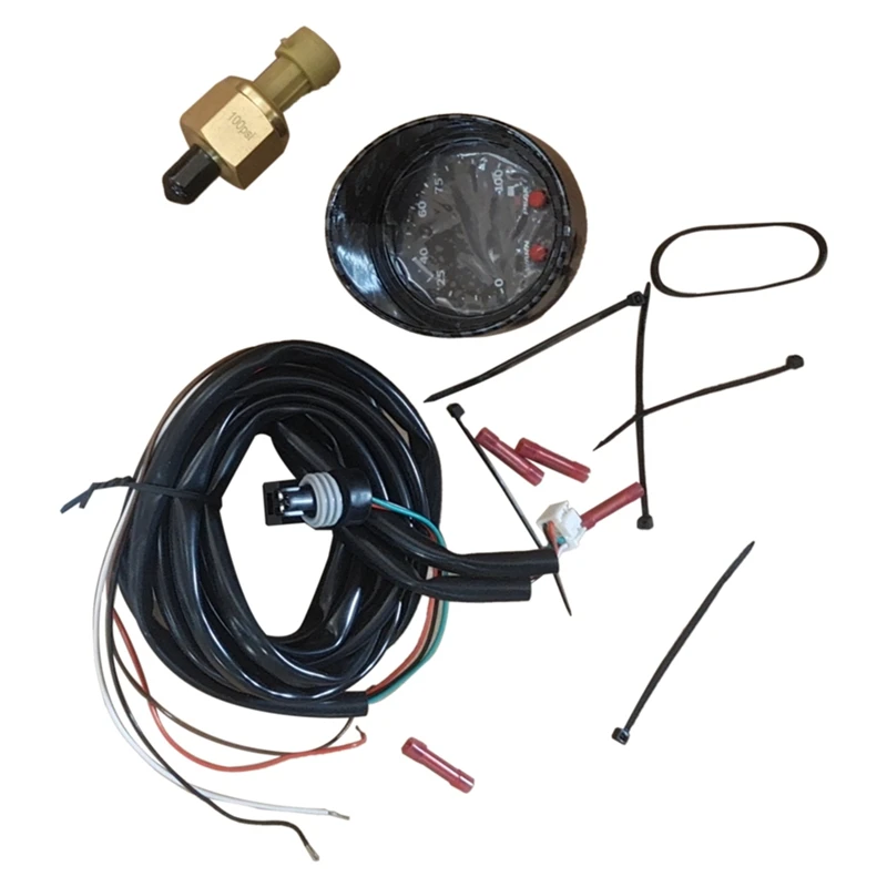 X 시리즈 오일 연료 압력 게이지, 디지털 LED 개조 부품, 블랙 자동차 용품, 30-0301, 52mm, 100PSI, 7BAR