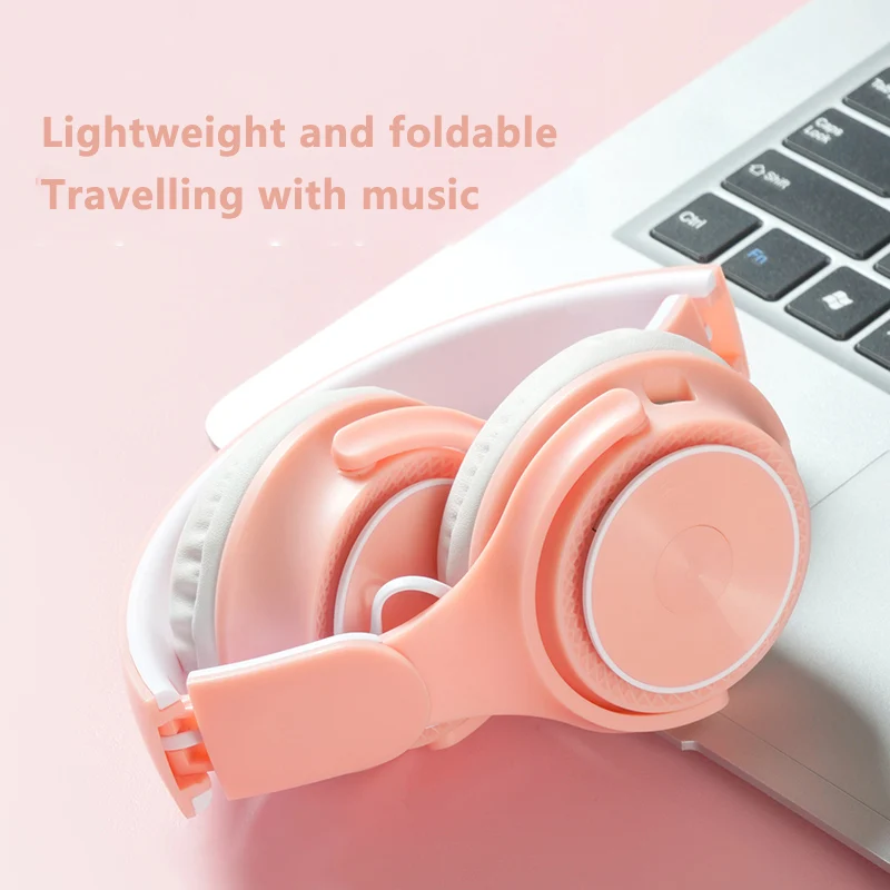New Fashion Bluetooth Wireless Headset with Microphone Stereo Foldable Surround Bass Music Sports Gaming Headset for PC Laptop
