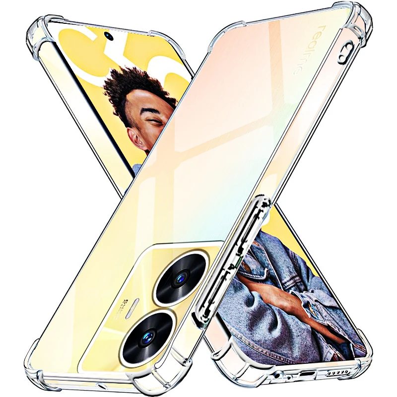 Phone Case Phone Protector Cover Clear Airbag Case for Realme C55 Soft TPU Cover Ultra Thin Shockproof Back Phone Capas C33 C30 C35 C30s C3 C11 C25y