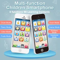 Kid Children Simulation Phone Baby Musical Early Educational Toys English Learning Cellphone with Light Sound Mobile Vocal Toy 2