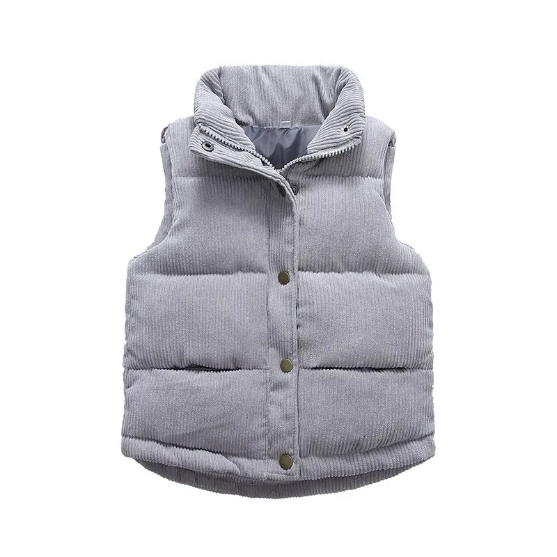 2-10Yrs Children Boys Girls Vest Tops Thicken Waistcoat Casual Sleeveless Outwear Autumn Winter Kids Girls Coat Clothing Outfits