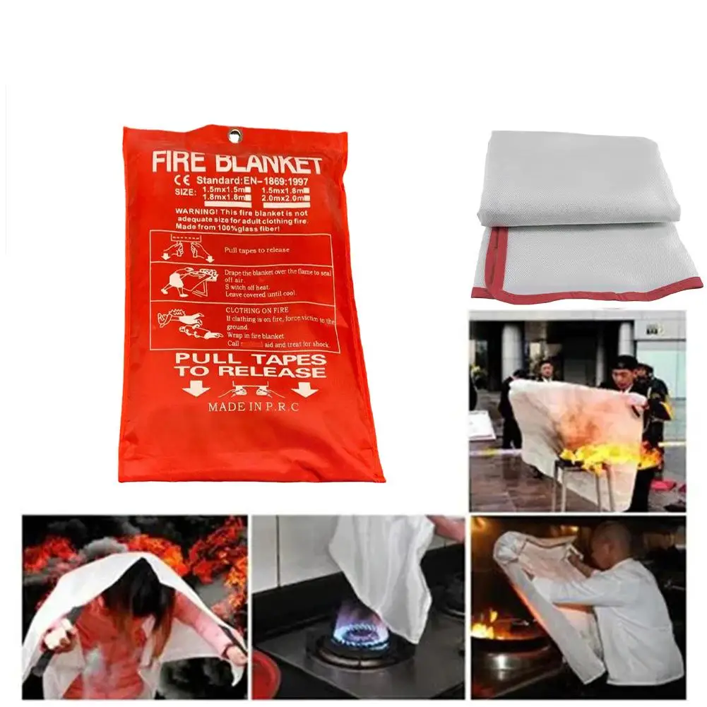 Fireproof Blanket Multi Function Fire Retardant Blanket Fireproof Blanket  For Fireplace Cream Fiberglass 100cmx100cm Security - Fire Blanket -  AliExpress