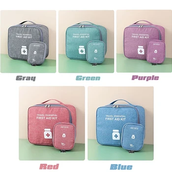 Home First Aid Kit Large Capacity Empty Medicine Storage Bag Portable Travel Medicine Box Survival Bag Emergency Bag For Car 2