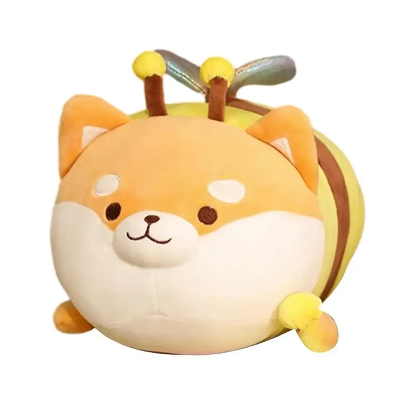 Bee Shiba Inu Stuffed Animal Plush Cute honey bee pet dog Guardian Doll Plushies Toy Soft Snuggly Playtime children Companions new 28 38 48cm cute shiba inu dog plush toy stuffed soft animal corgi chai pillow christmas gift for kids kawaii valentine pres