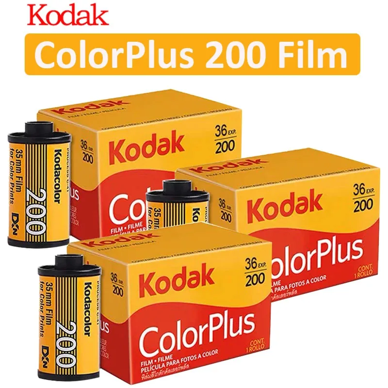 3 Pcs New Kodak Color Film 200 Degree Film Plus ISO 200 35mm 135 Format