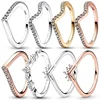 Exquisite Sparkling Wave 925 Silver Ladies' Logo Crown Wish Ring Lover's Day Exquisite Jewelry Gift 1