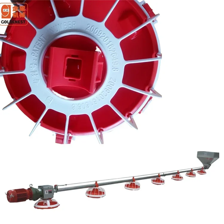 Poultry Farm Chicken House Automatic Chicken Pan Feeding Line Feeder Pan for Broiler