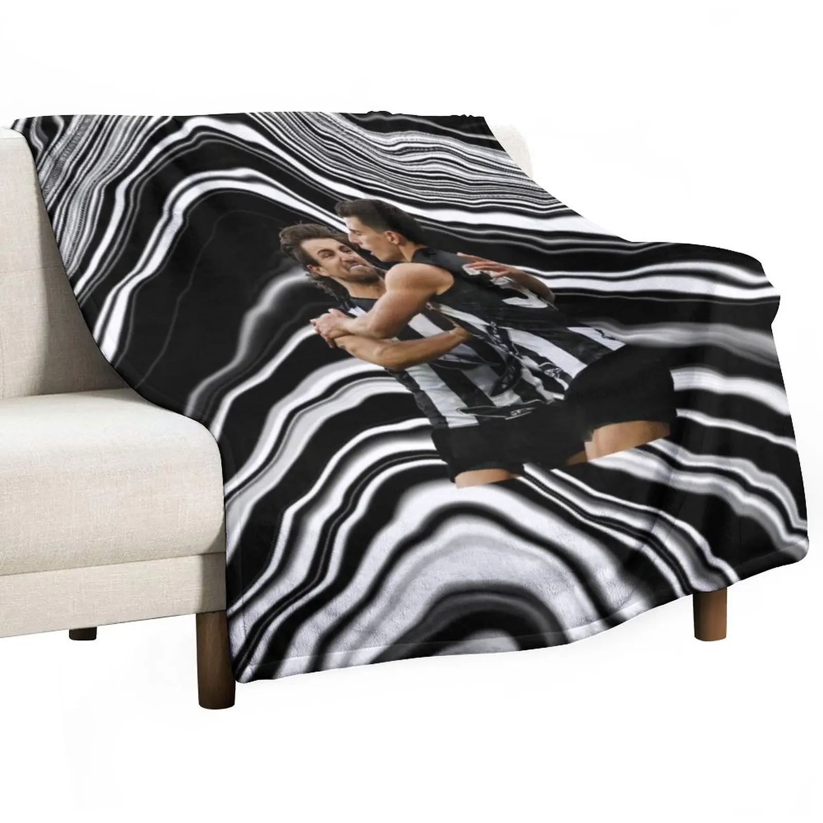 

Daicos Brothers celebration of Nick kicked comeback goal Throw Blanket Polar Thermals For Travel Blankets