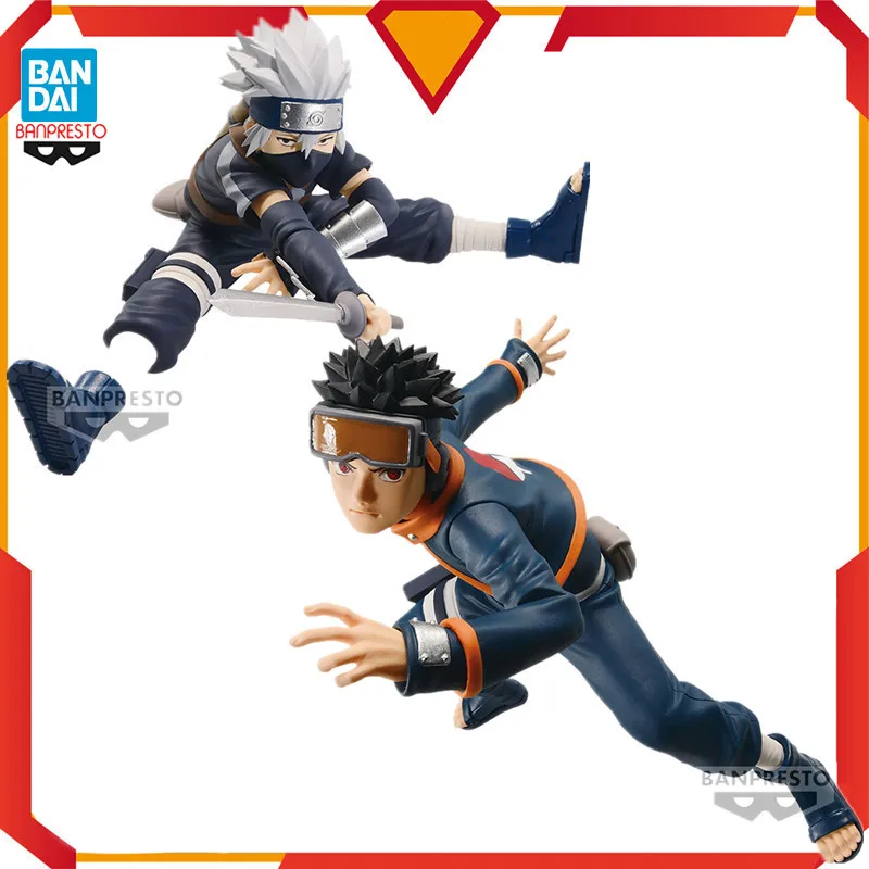 

BANPRESTO Naruto:Shippuden VIBRATION STARS Hatake Kakashi Uchiha Obito Teenage Years Ver. PVC Anime Action Figures Model Toy