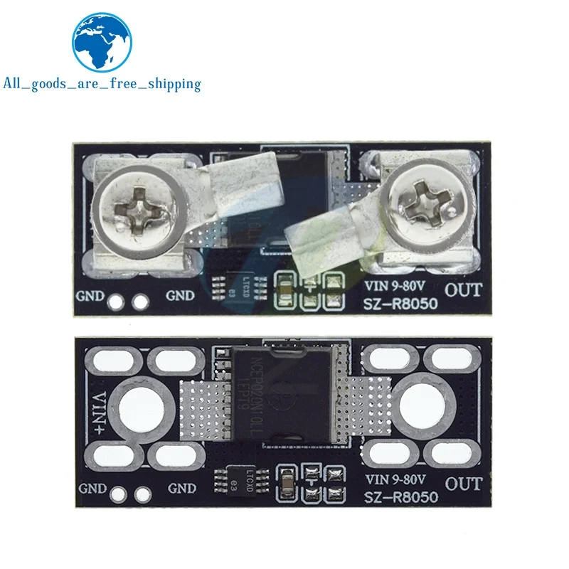 Modulo Regolatore Diodo Ideale 50A 9-80V Antiritorno Per Pannello Solare/batteria