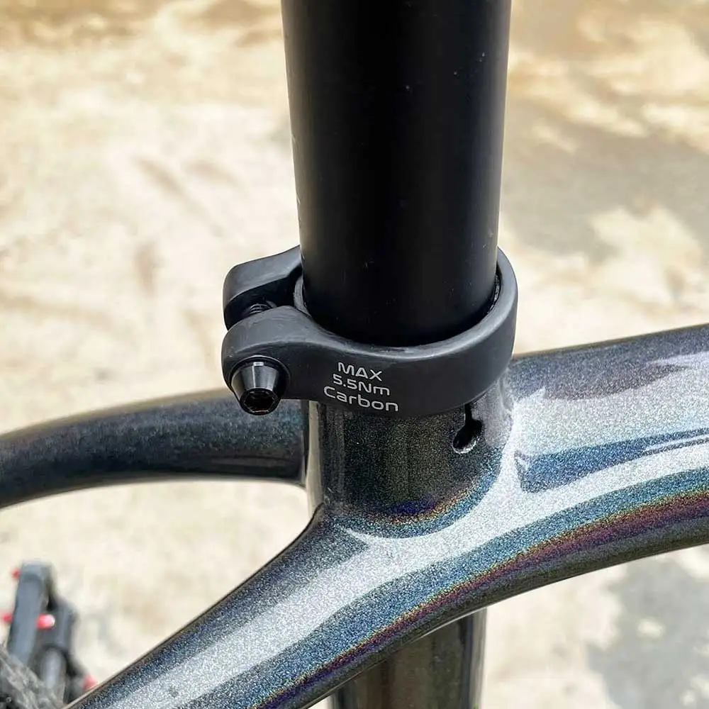 Bike Seatpost Clamp Carbon Seat Posts Clamp 31.8/34.9mm 9g Bicycle Seatposts Clamps Titanium Screw MTB Road Bike Parts